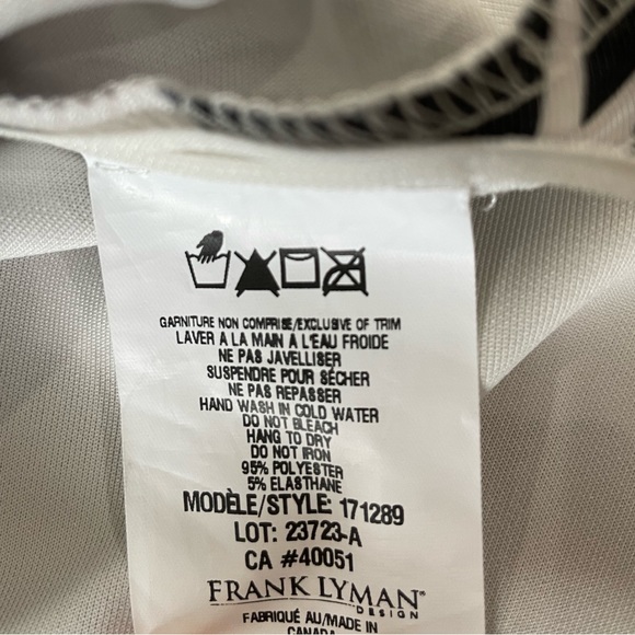 FRANK LYMAN Gorgeous Floral Off the Shoulder Dressy Blouse. Size 8 - Picture 7 of 9